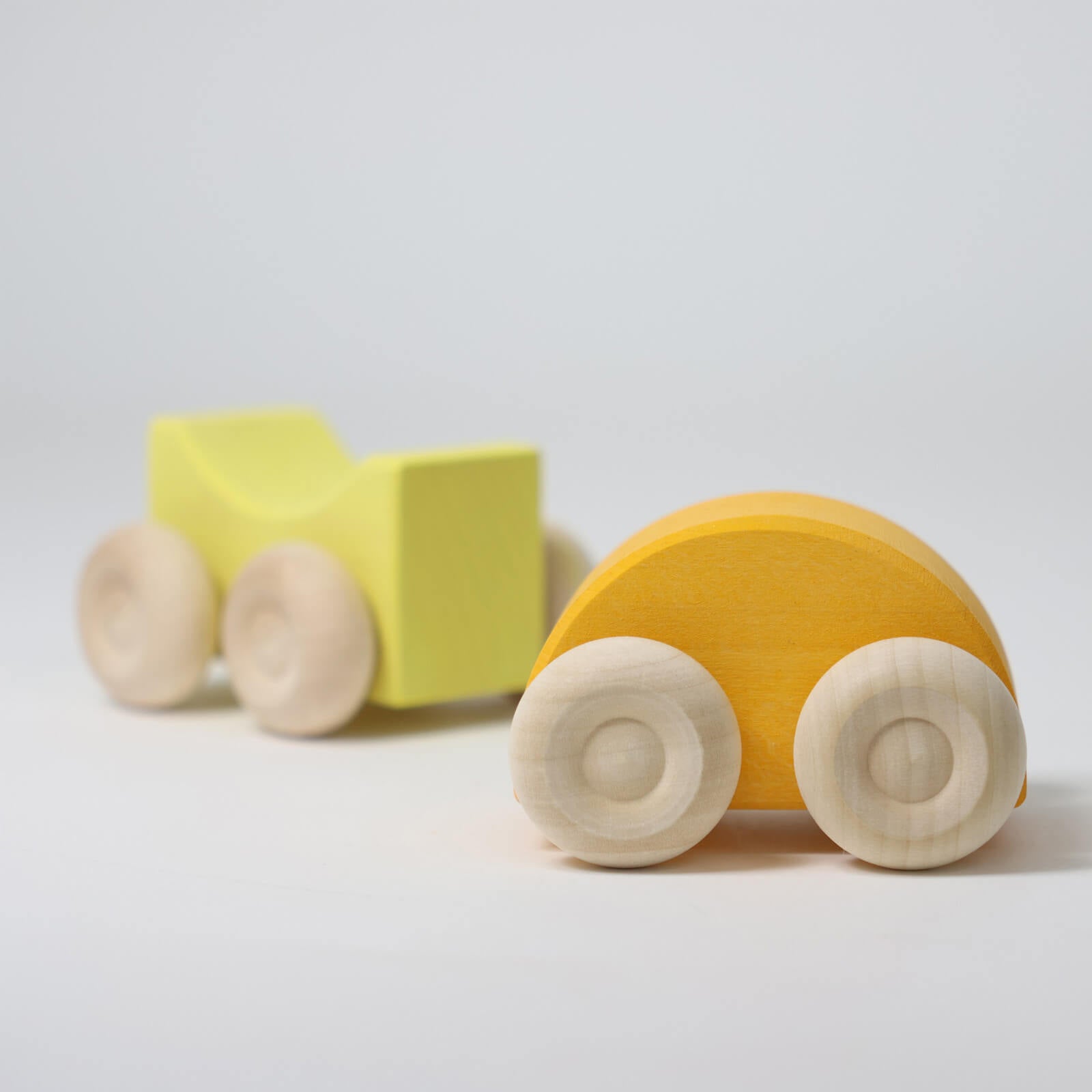 Wooden Stacking Cars - Yellow