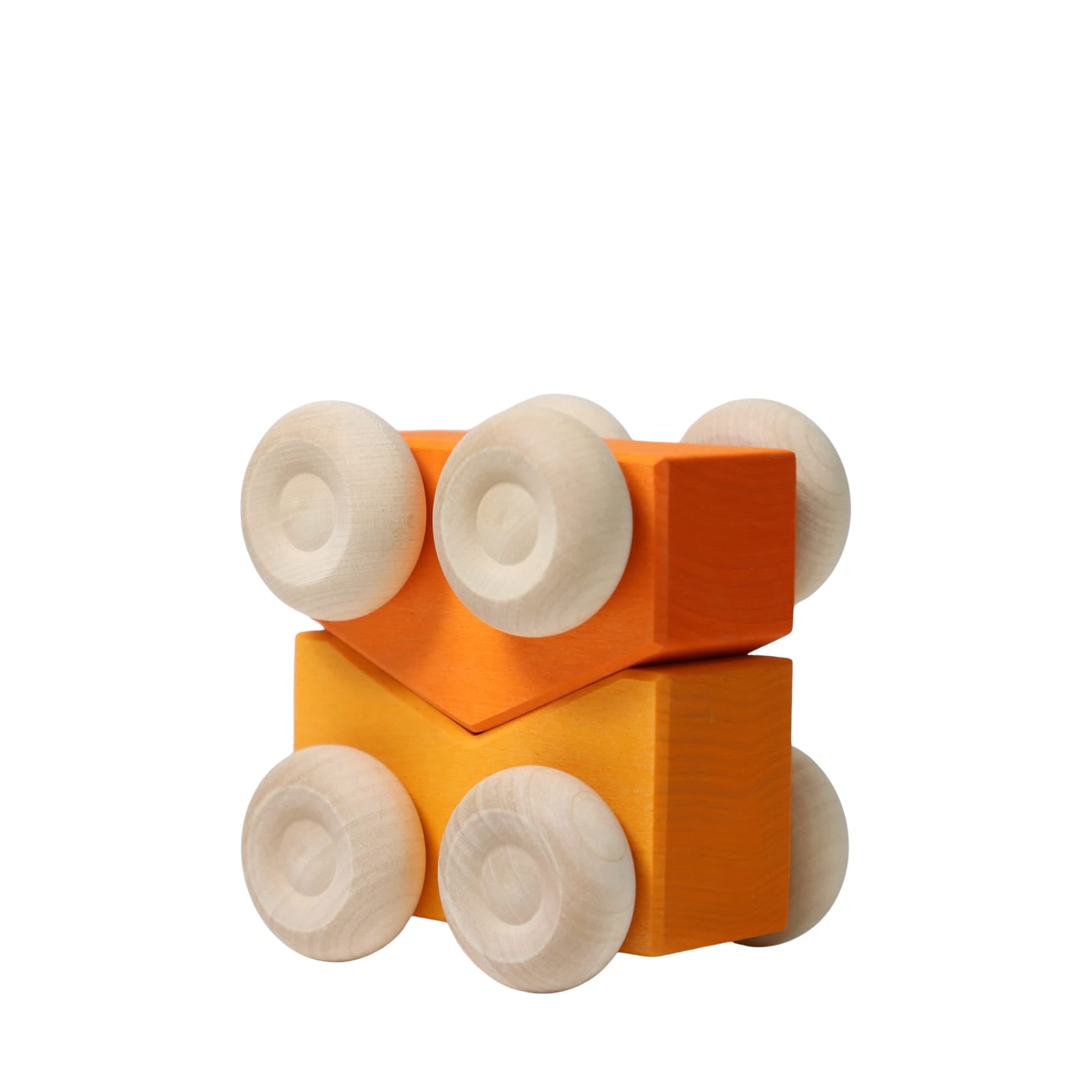 Wooden Stacking Cars - Orange