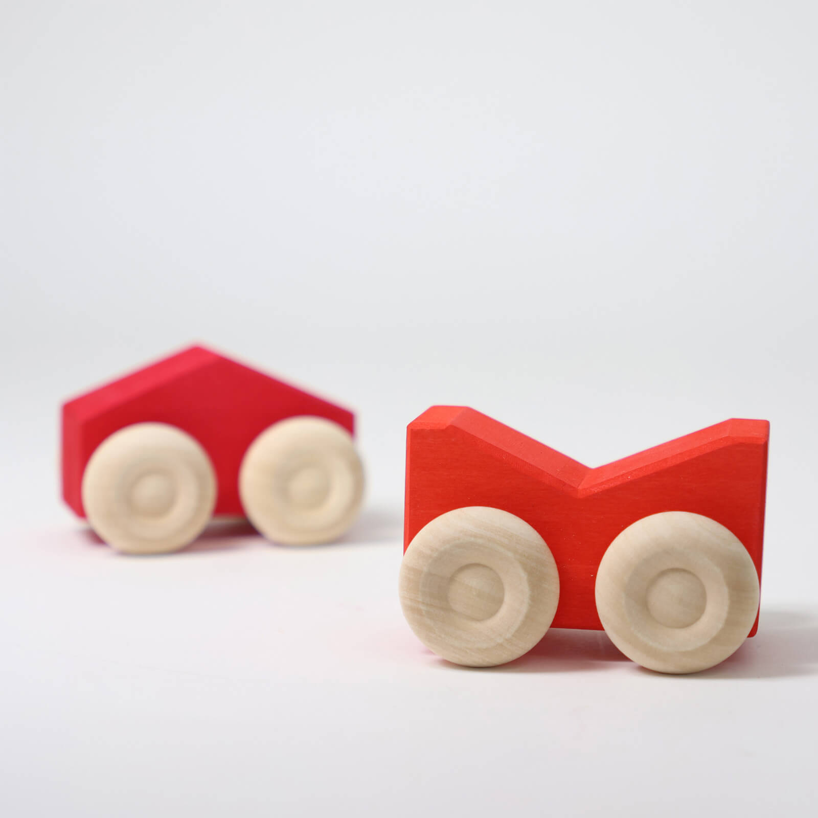 Wooden Stacking Cars - Red