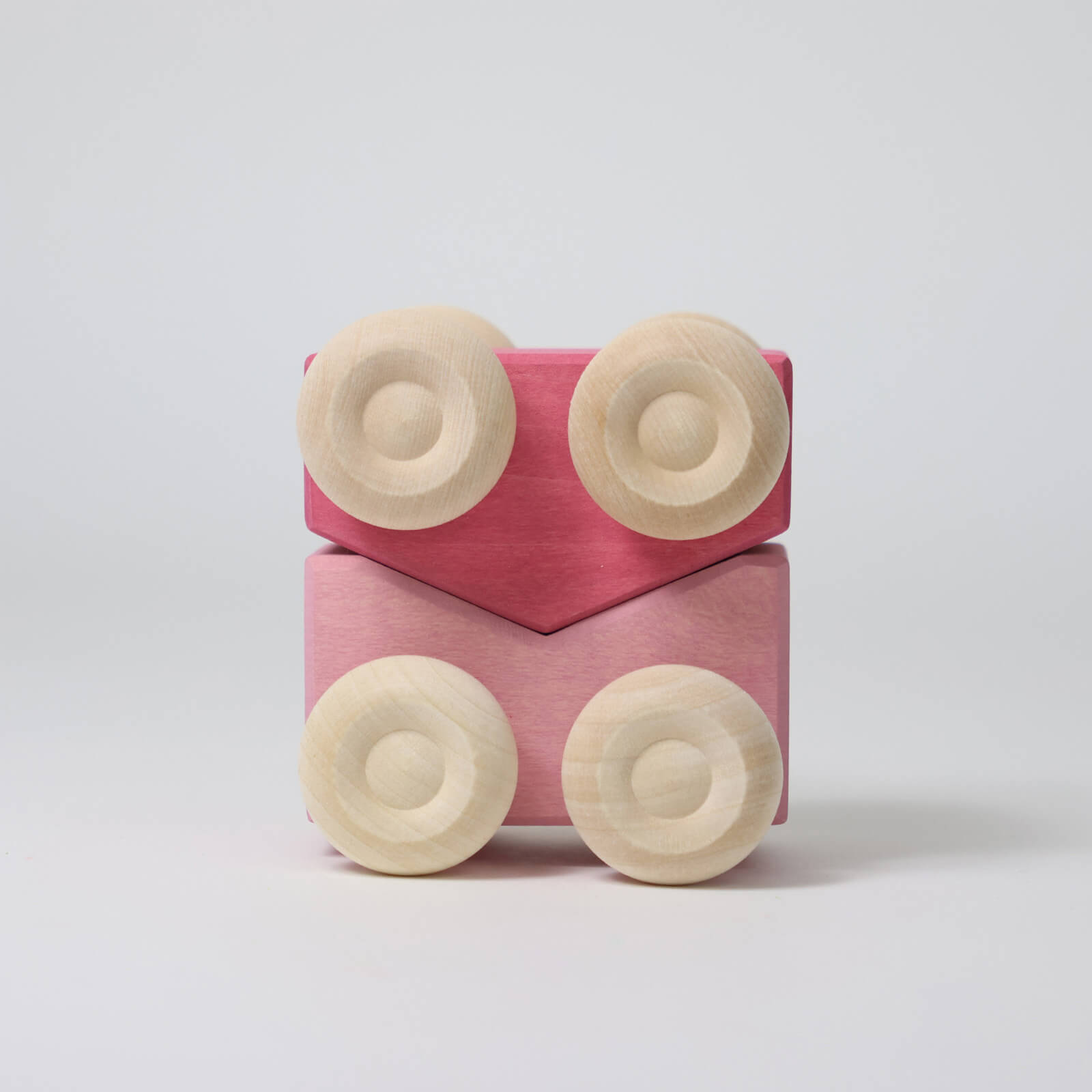 Wooden Stacking Cars - Pink
