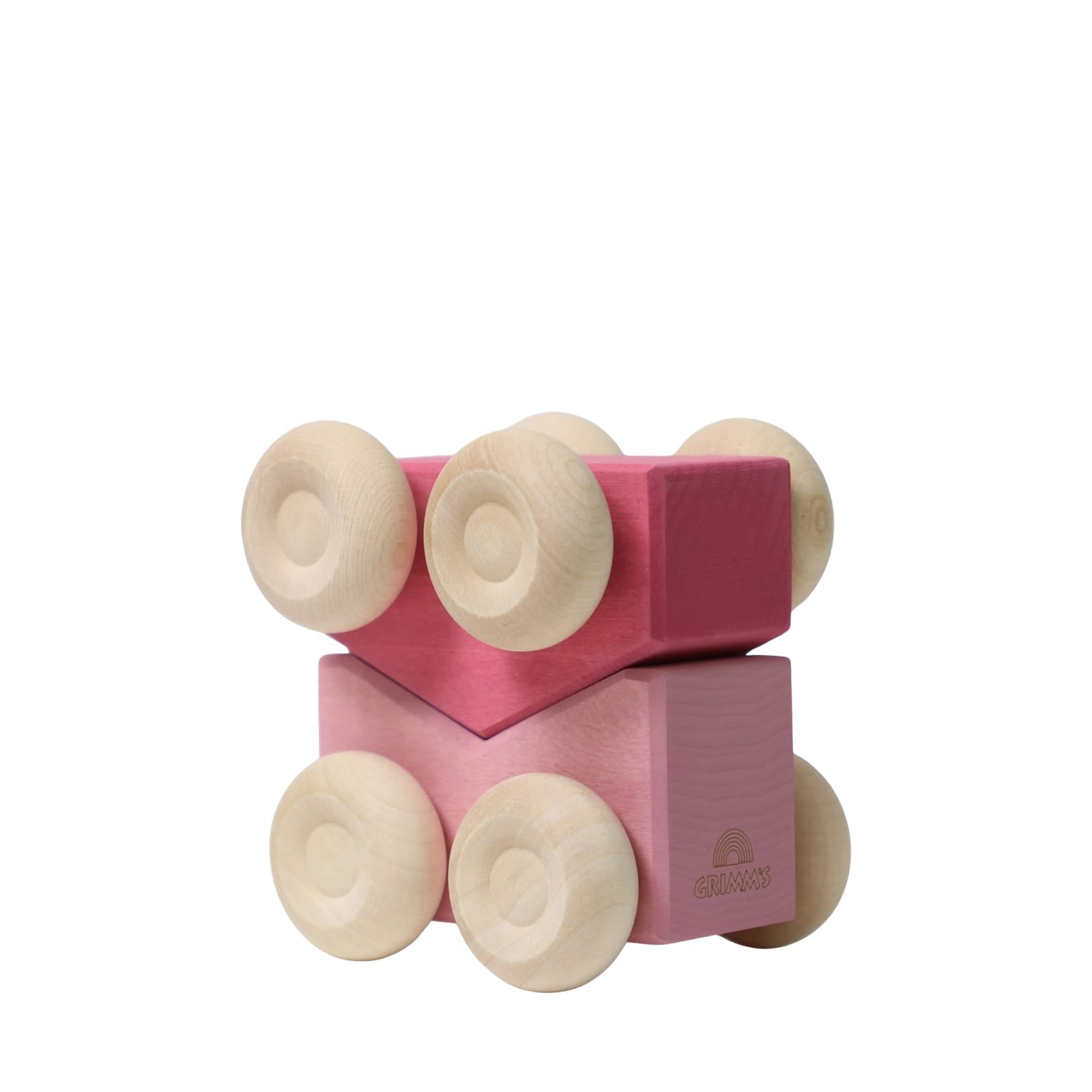 Wooden Stacking Cars - Pink