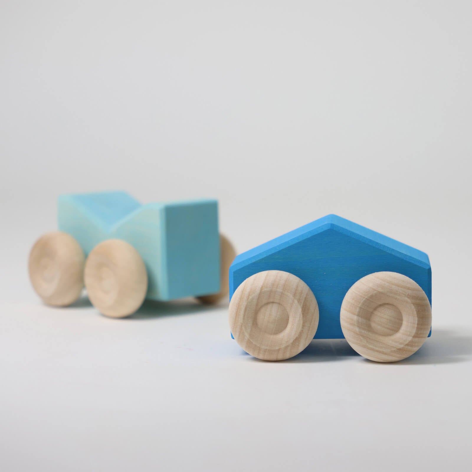 Wooden Stacking Cars - Blue
