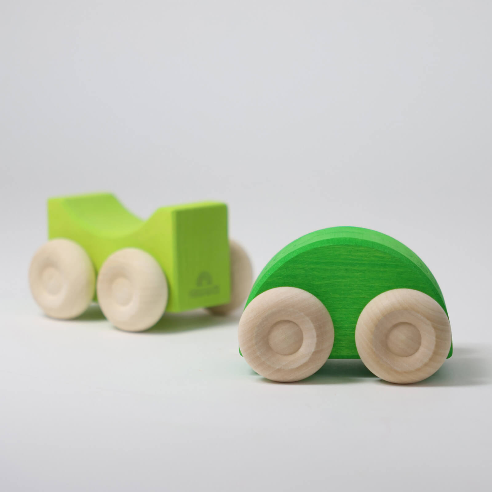 Wooden Stacking Cars - Green