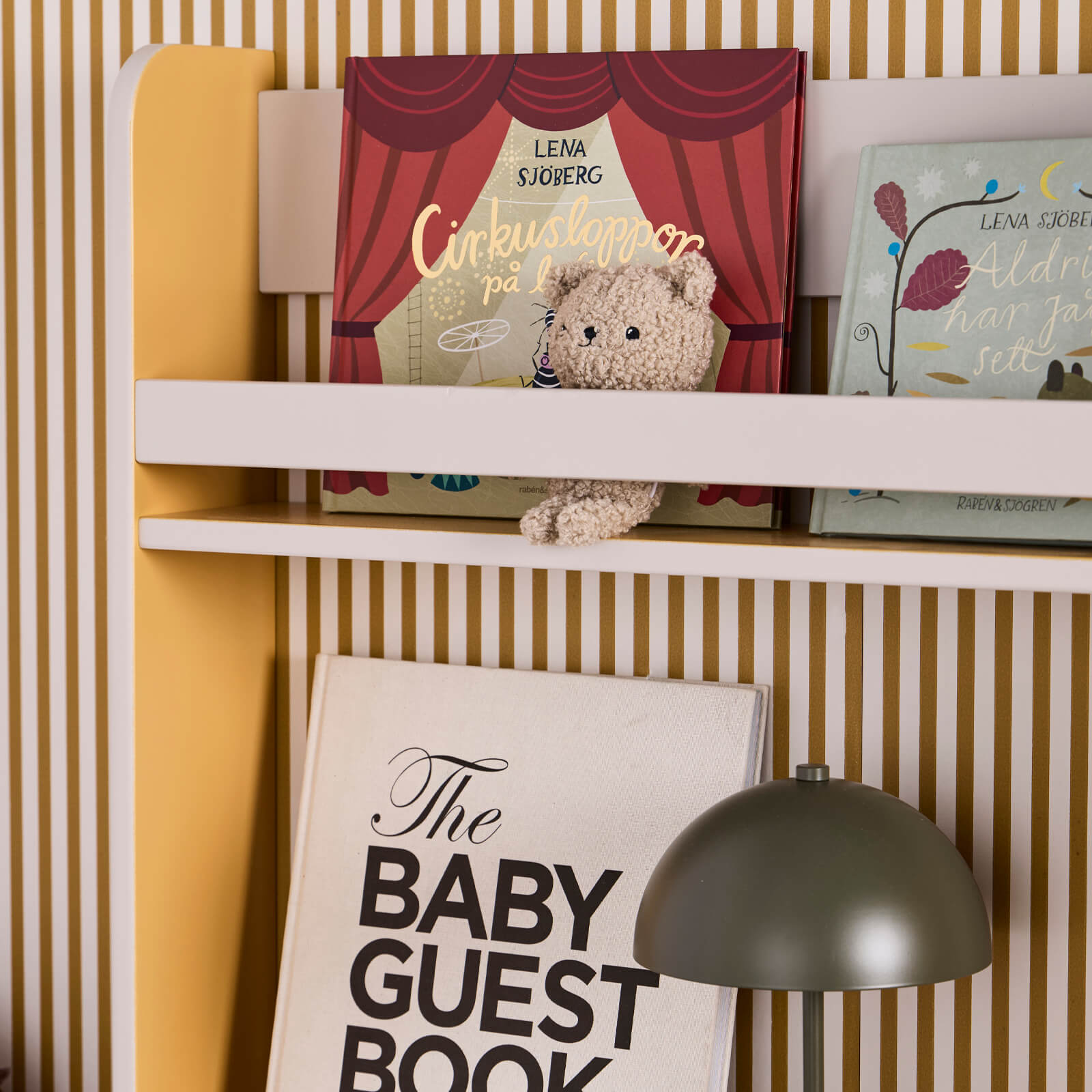 Book Display Grey Mustard