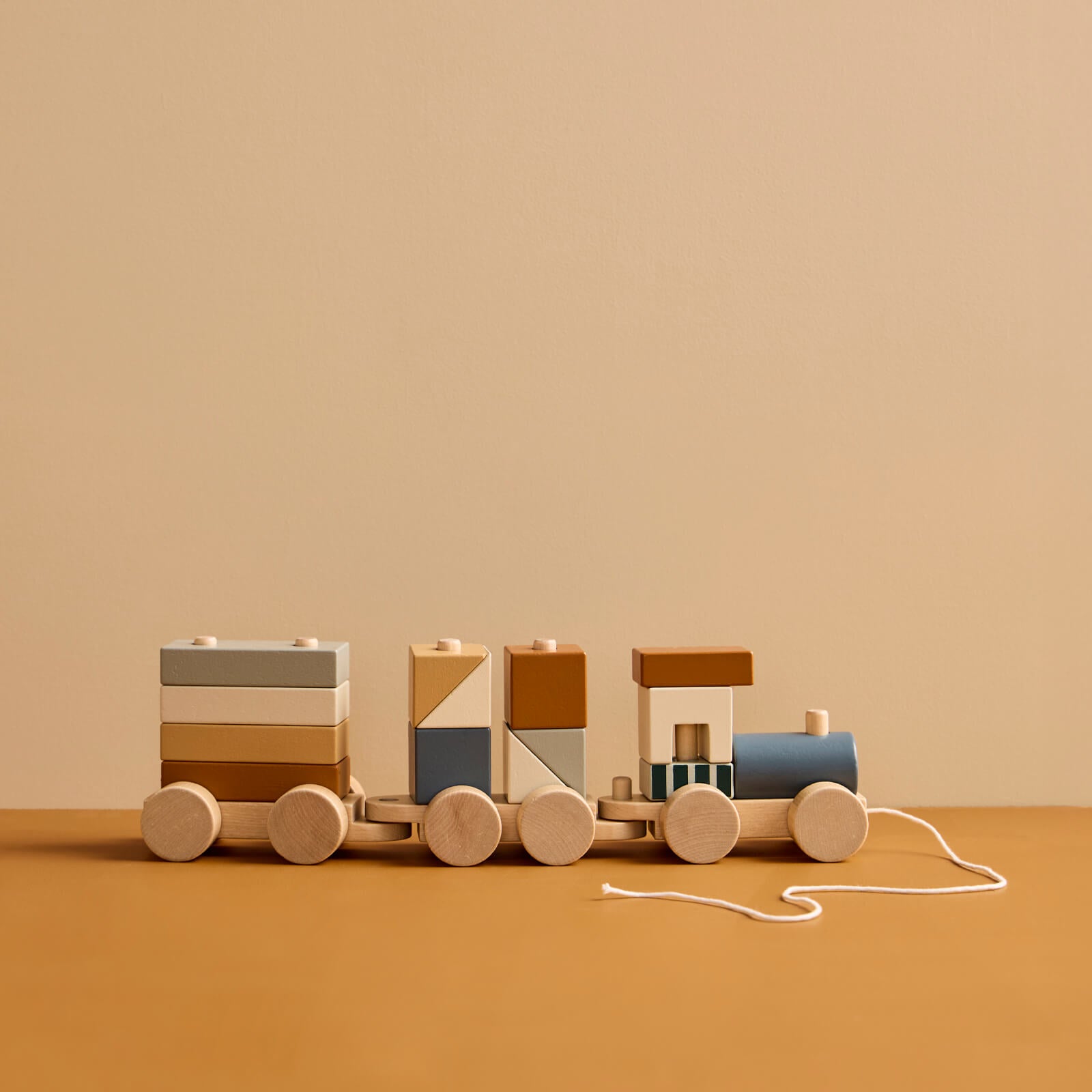 Block Train Brown Tones