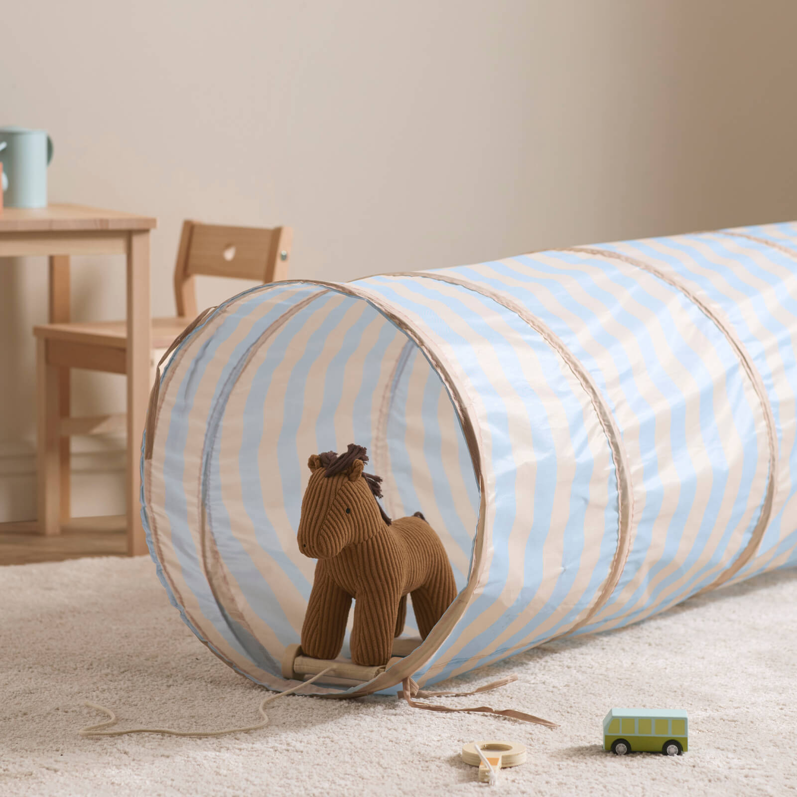 Play Tunnel Stripe Light Blue