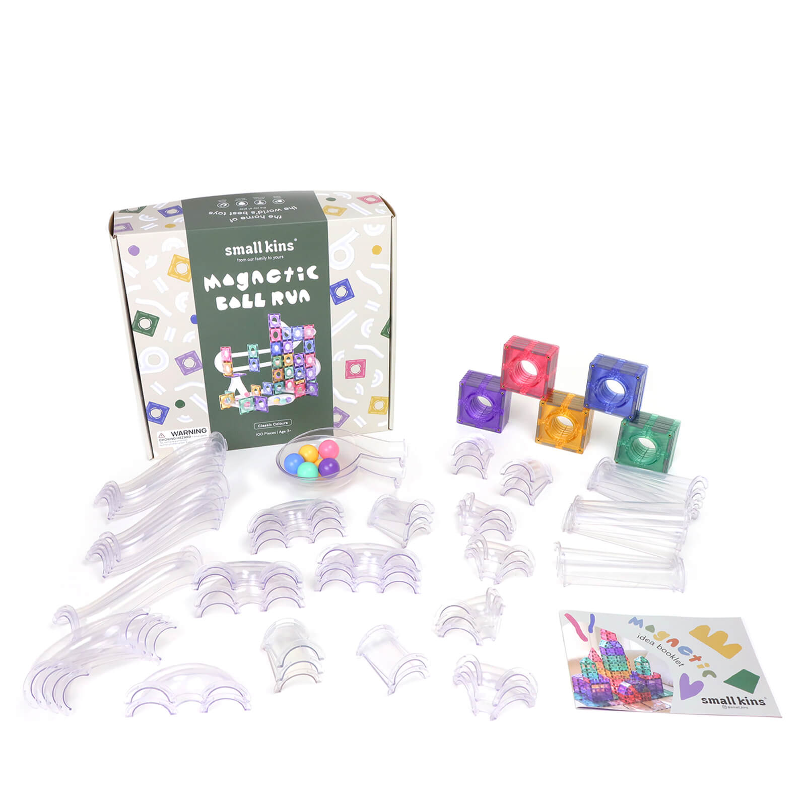 Magnetic Tiles - Ball Run Classic Colours 100 Pieces