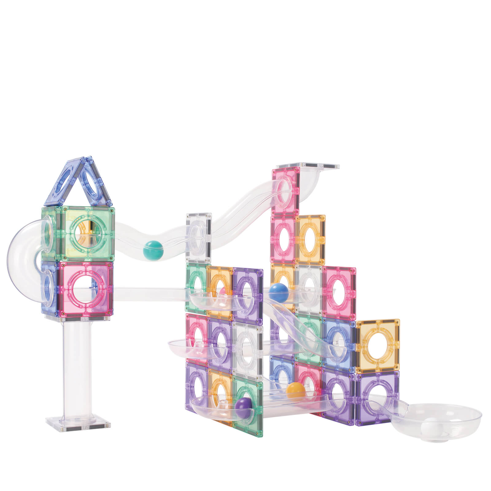 Magnetic Tiles - Ball Run Classic Colours 100 Pieces