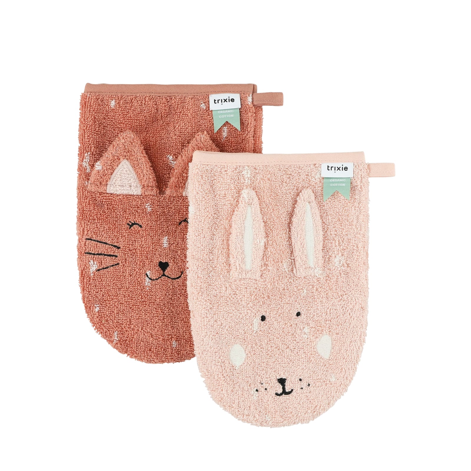 Washcloth Mitts 2-Pack Mrs Cat - Mrs Rabbit