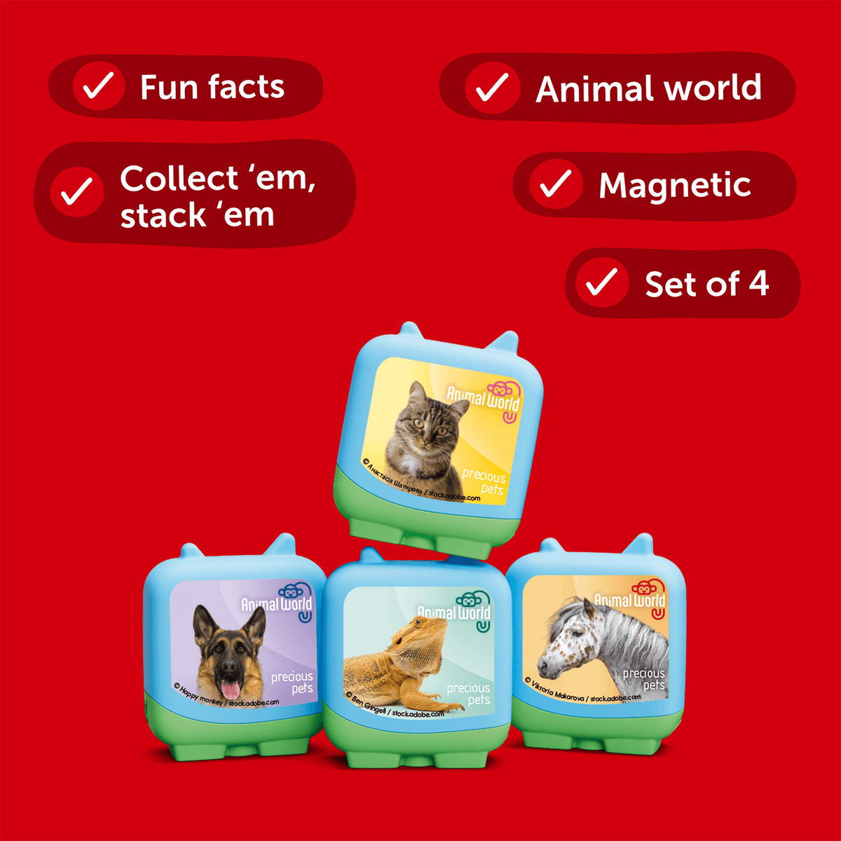 4 Pocket Tonies - Animal World - Precious Pets