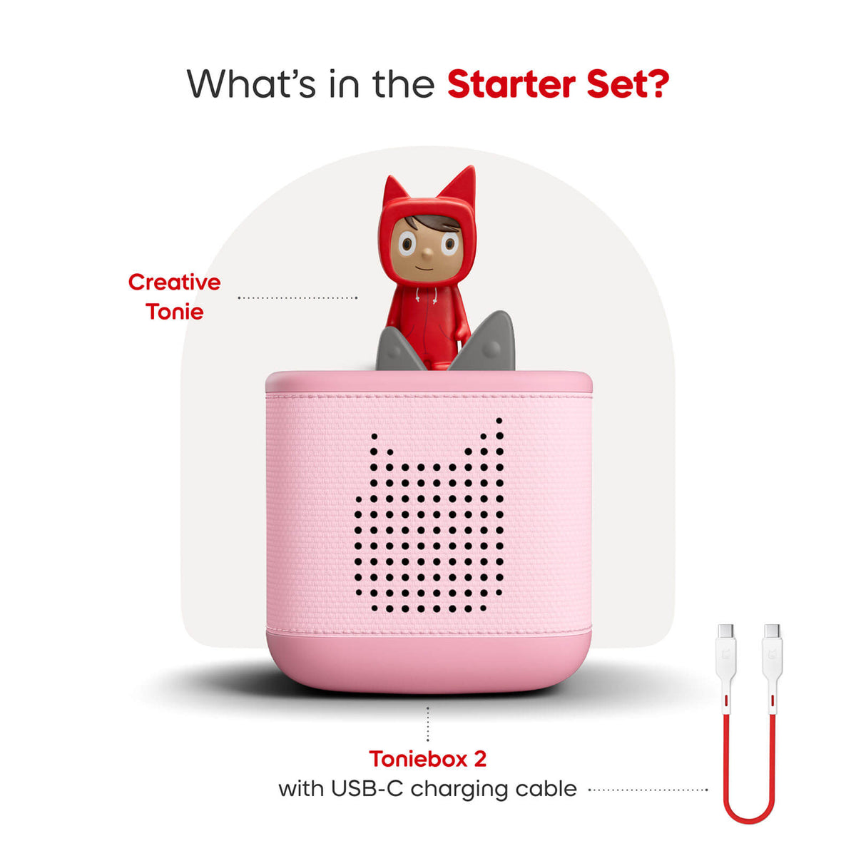 Toniebox 2 Starter Set with Creative Tonie Rubie - Pink