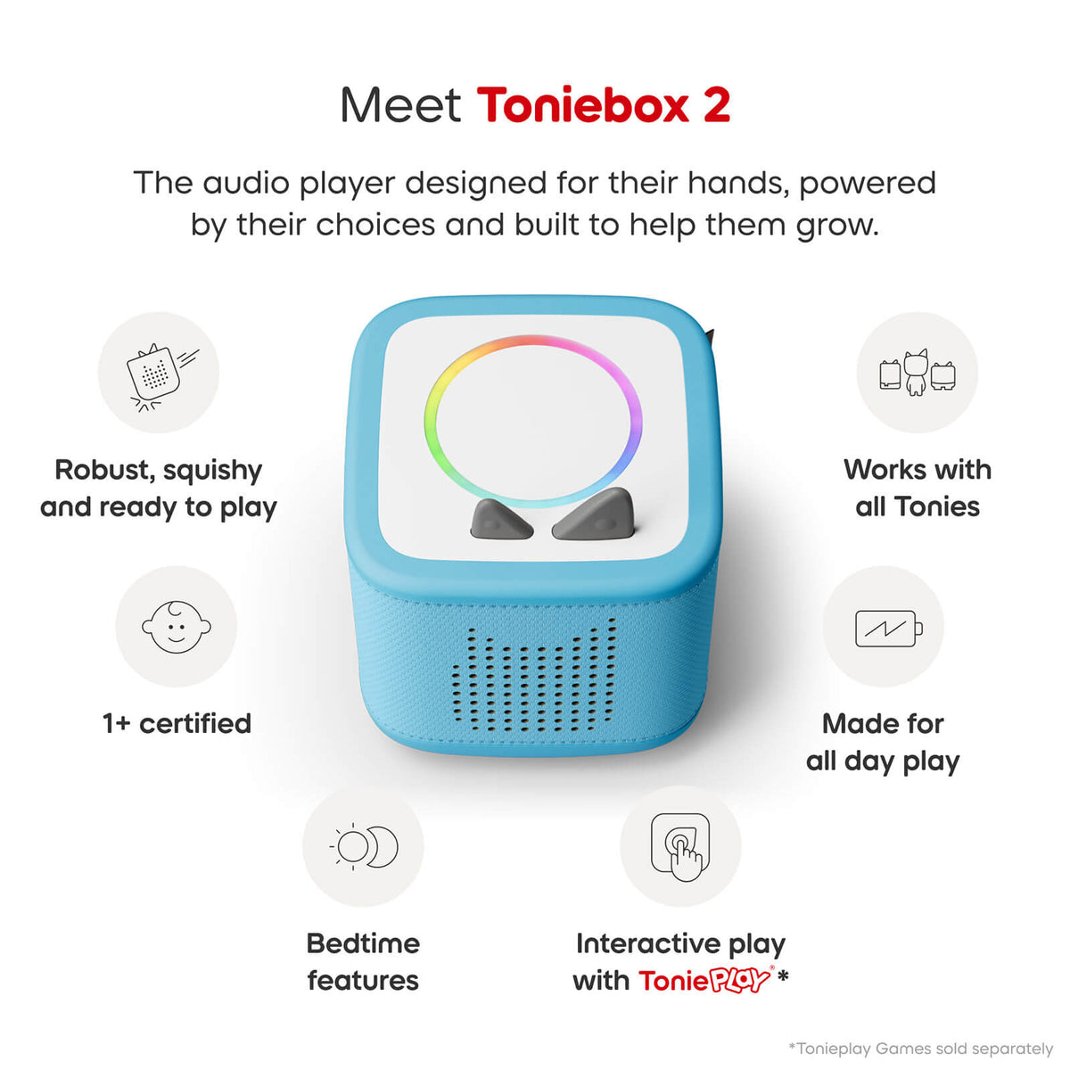 Toniebox 2 Starter Set with Creative Tonie Rubie - Blue
