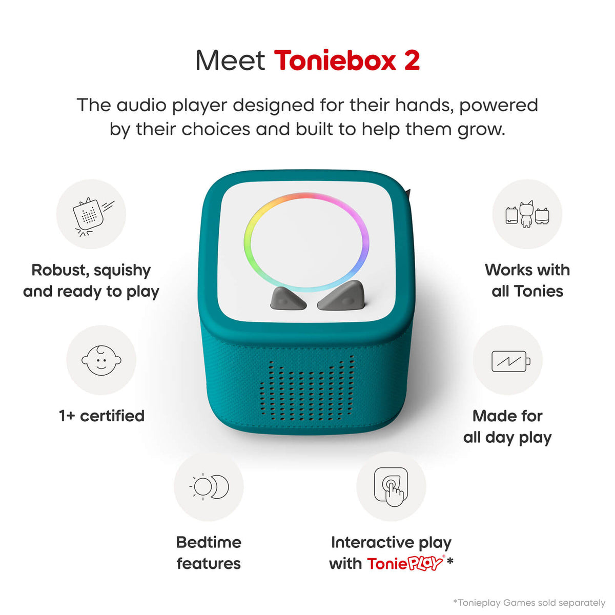 Toniebox 2 Starter Set with Creative Tonie Rubie - Teal