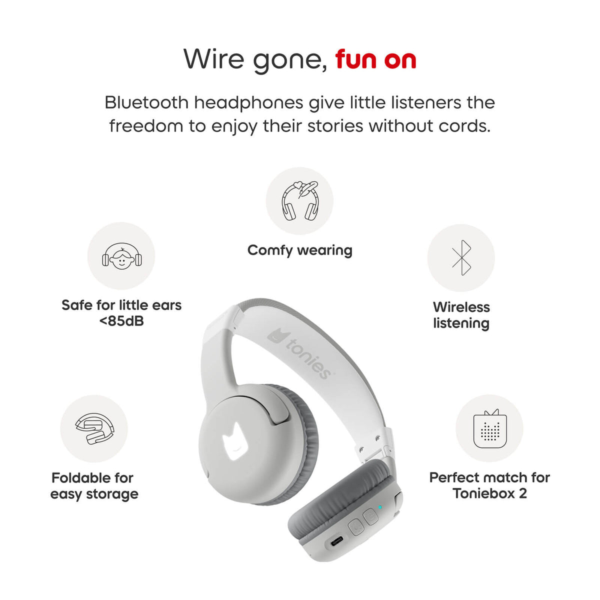 Bluetooth Headphones - Moon Grey