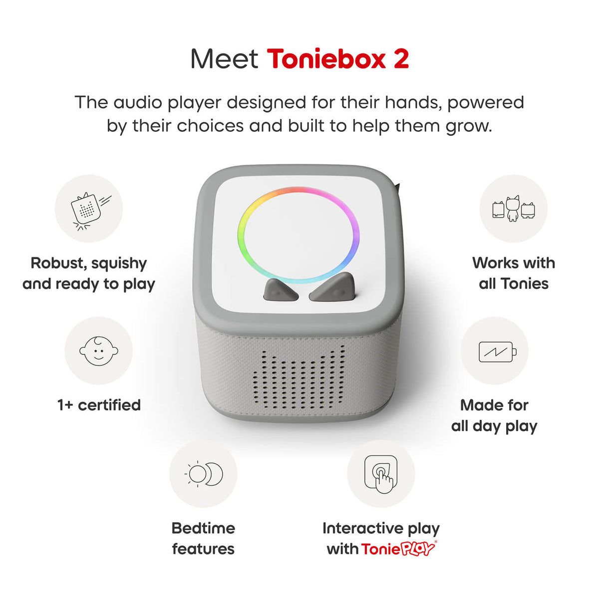 Toniebox 2 Play Set with Paw Patrol Chase - Grey