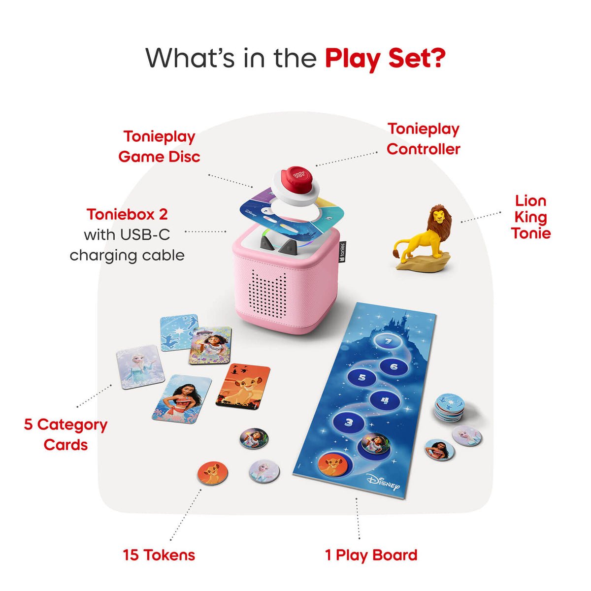 Toniebox 2 Play Set with Lion King - Pink