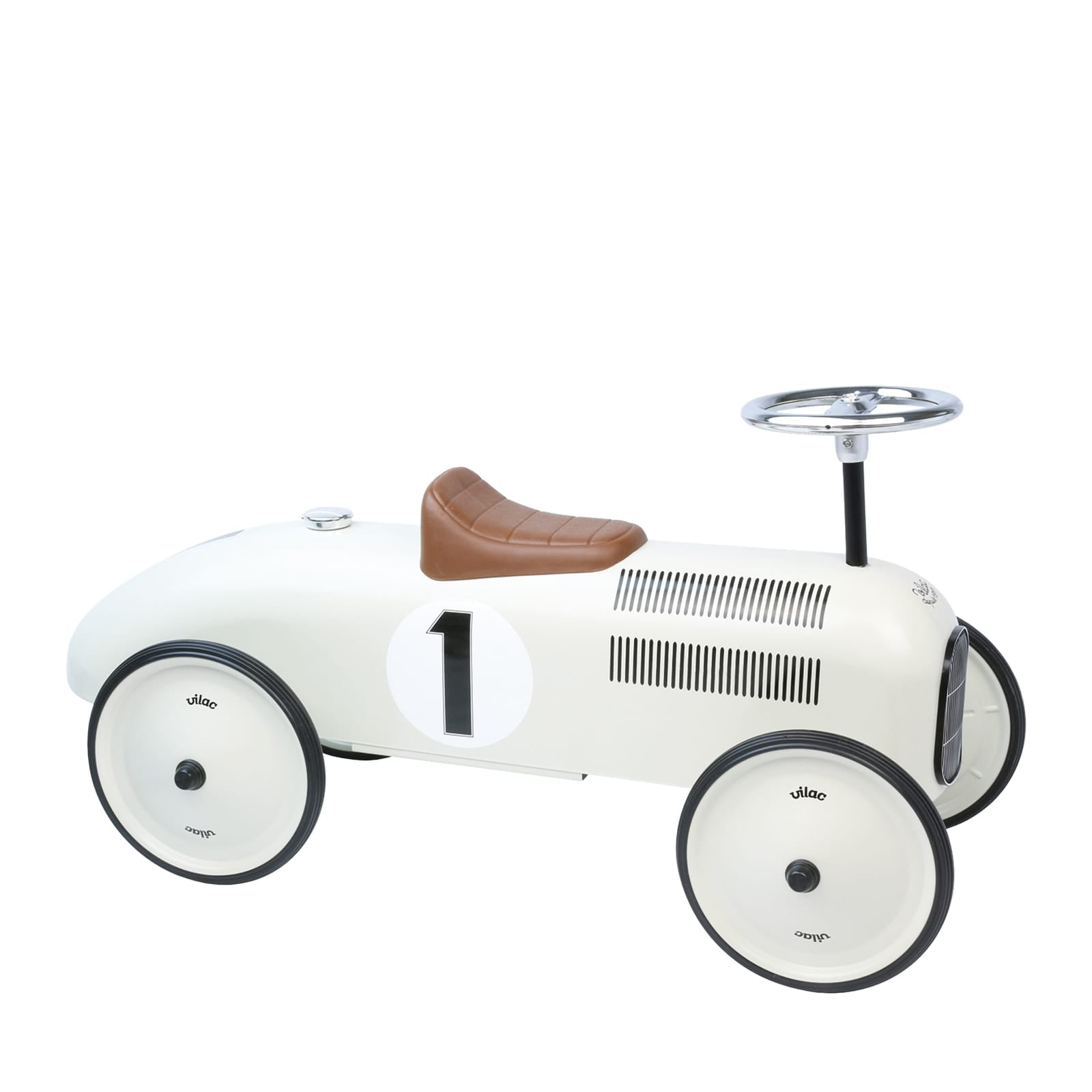 Vilac Metal Ride On Car Off White