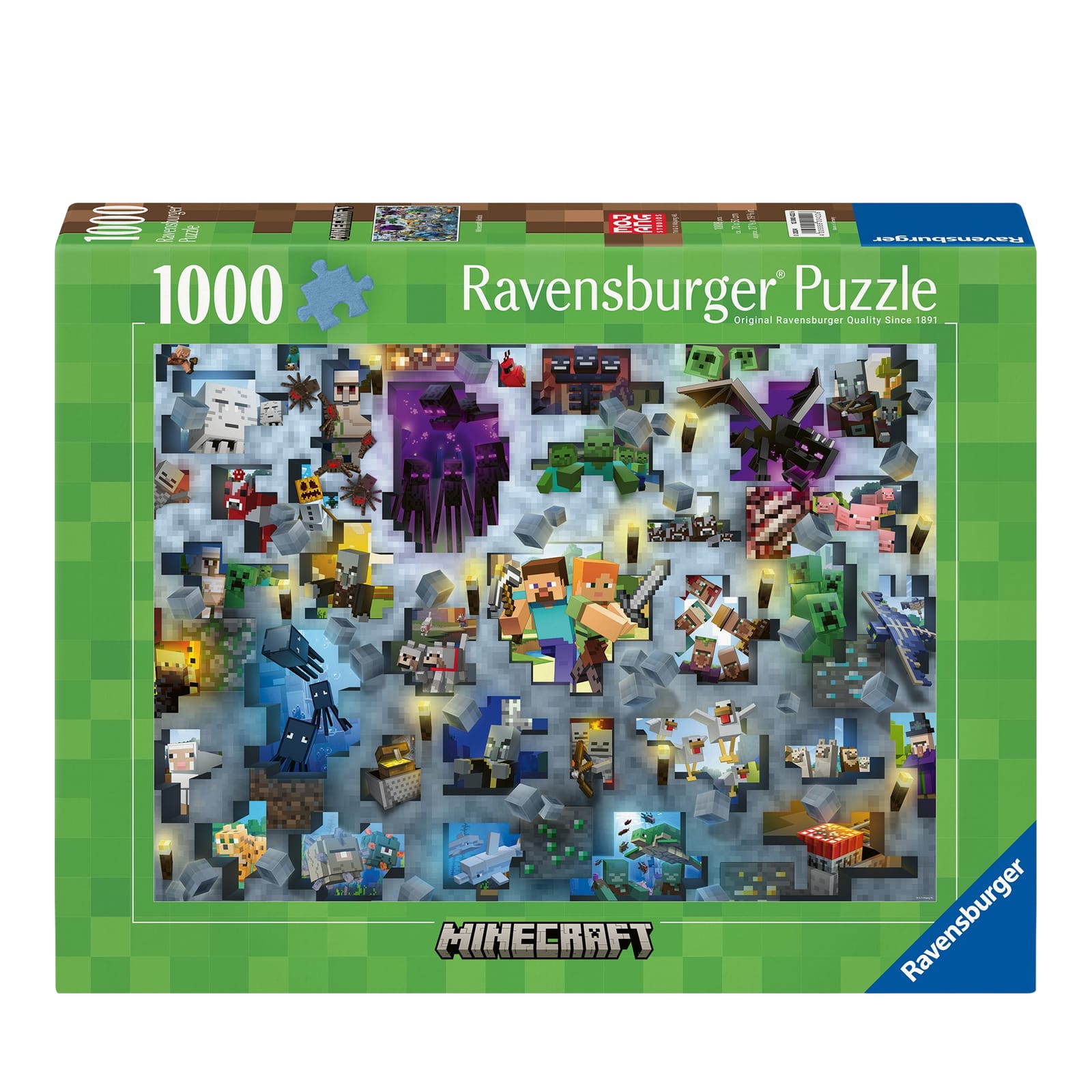 Challenge Minecraft Mobs - 1000 Piece Puzzle