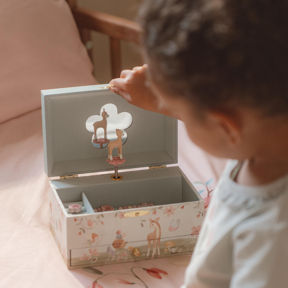 Musical Jewellery Box - Fairy Garden Deer