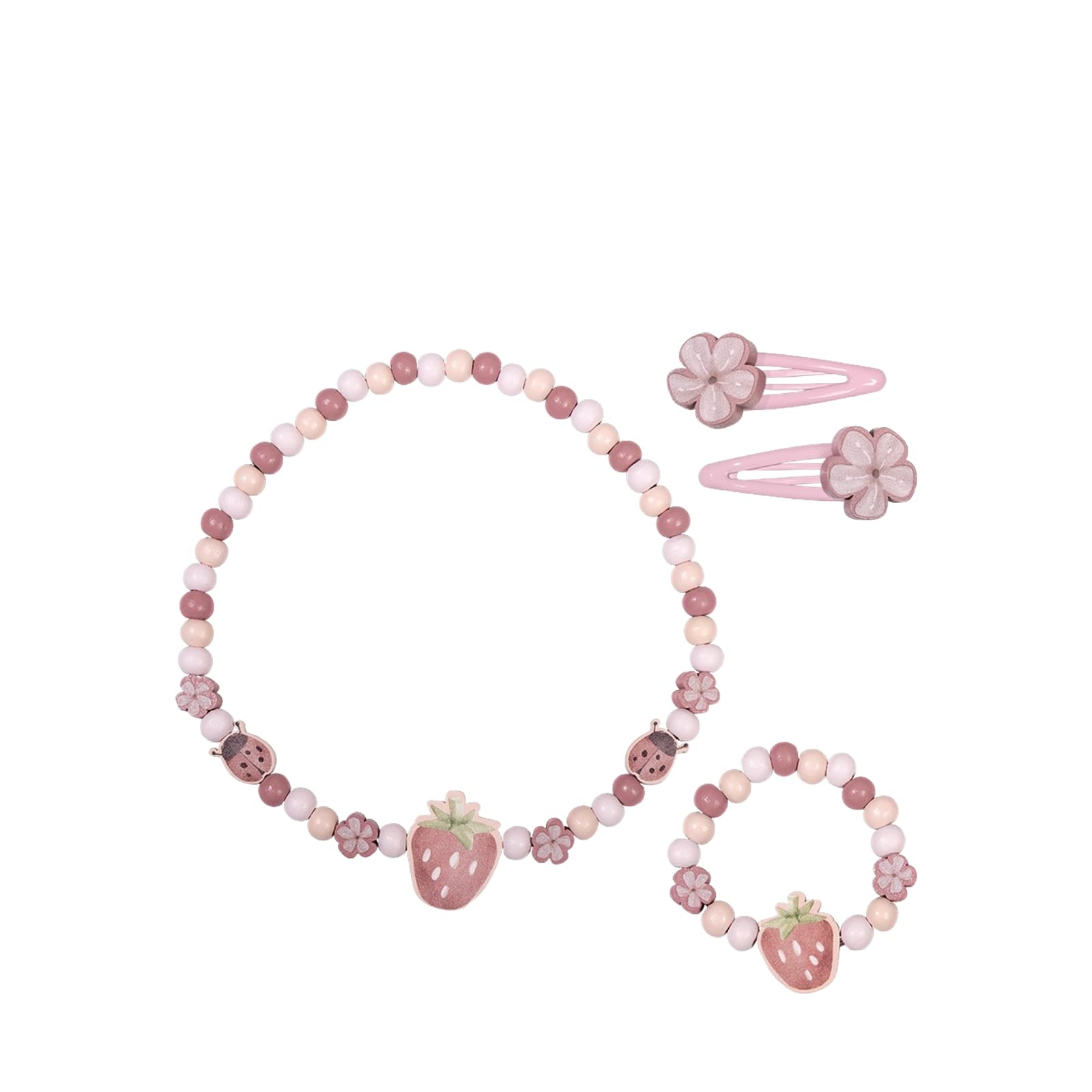 Wooden Jewellery Set - Strawberry