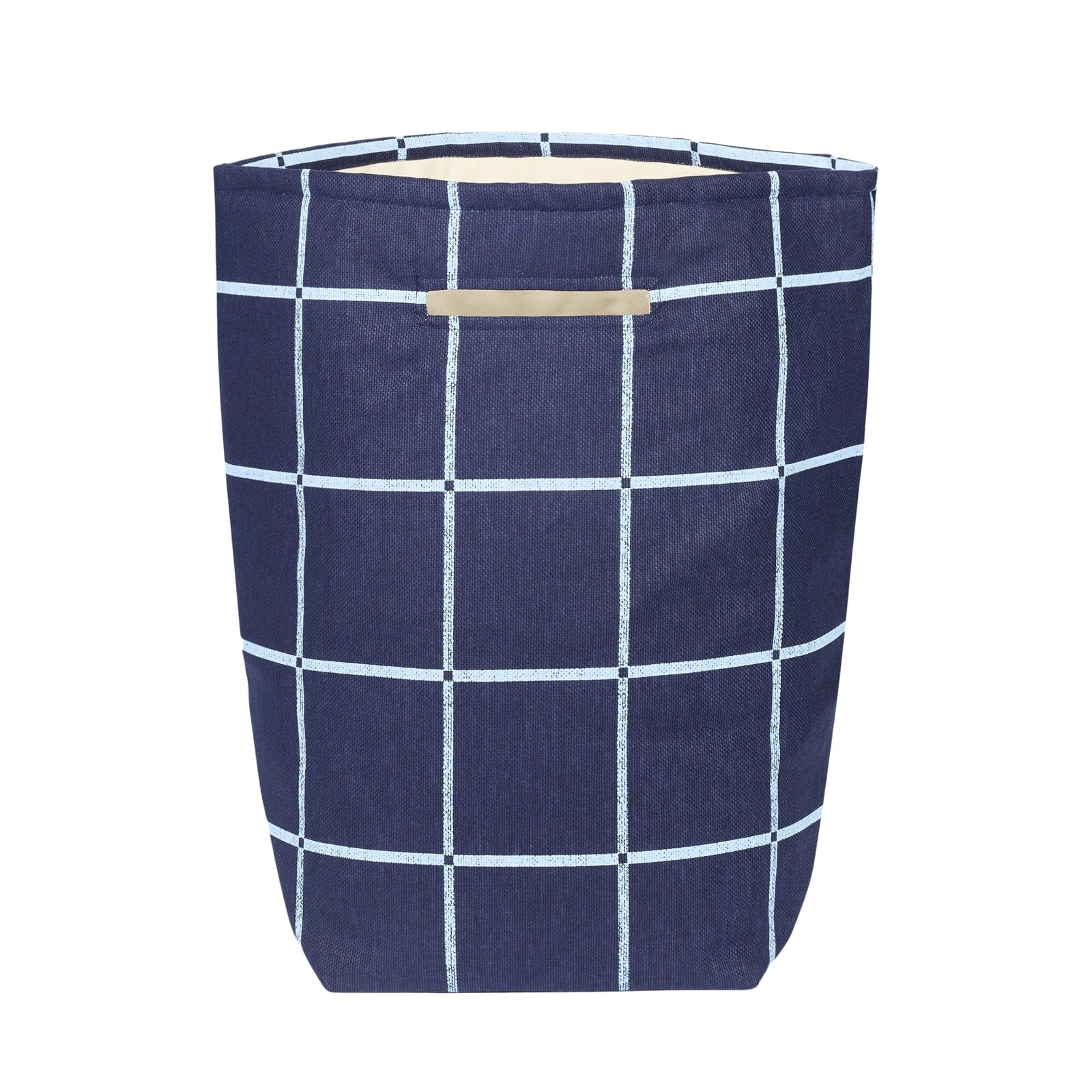 Large Storage Basket Vibes - Navy Blue Windowpane