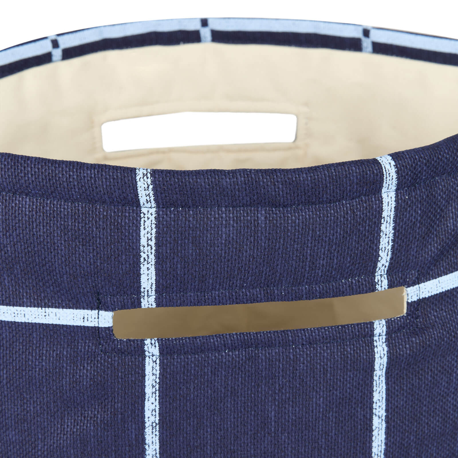 Large Storage Basket Vibes - Navy Blue Windowpane