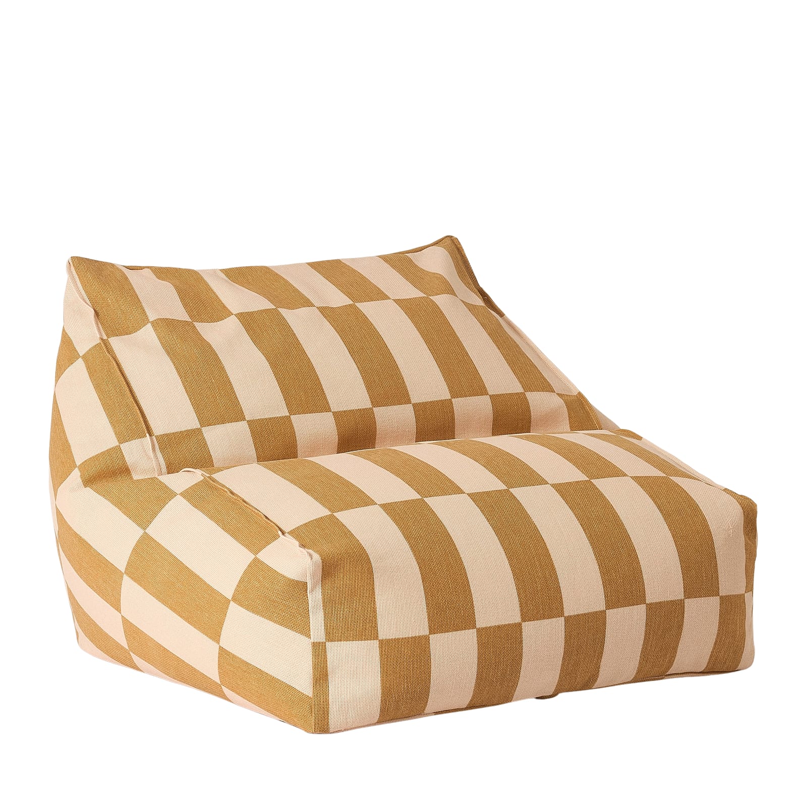 Armchair Beanbag Vibes - Mustard and Sand Tiles