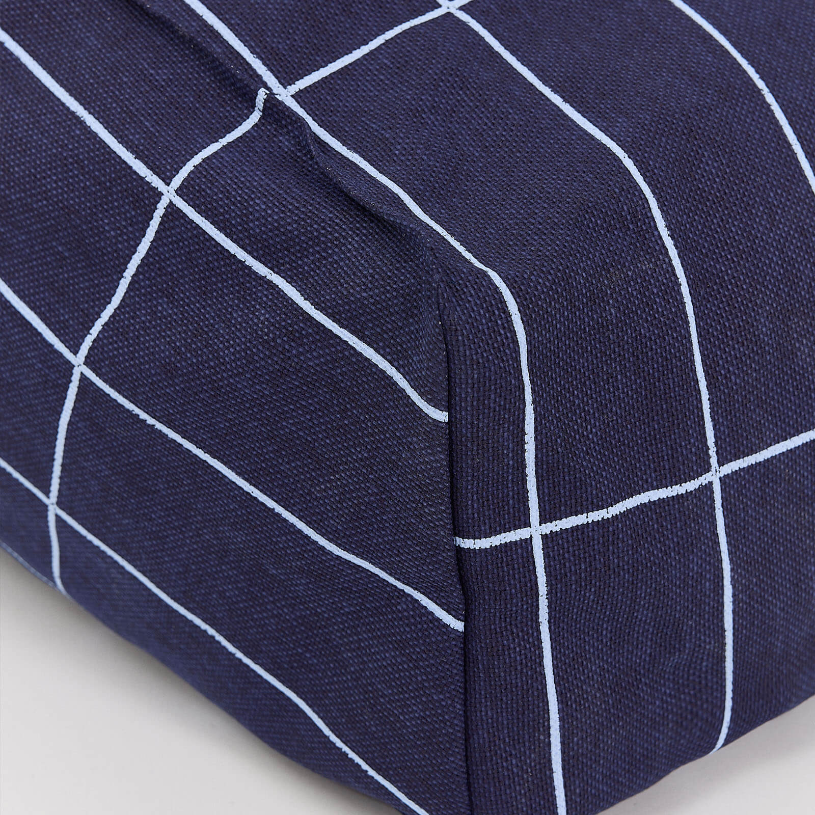 Armchair Beanbag Vibes - Navy Blue Grid