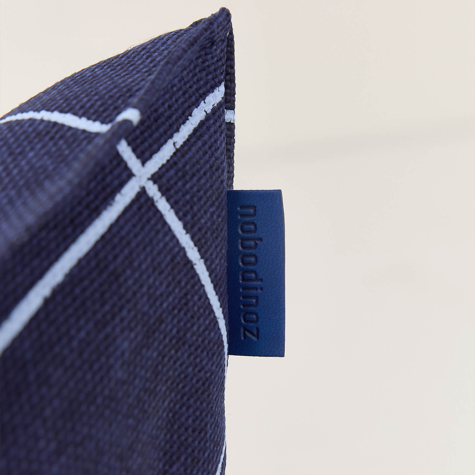 Armchair Beanbag Vibes - Navy Blue Grid