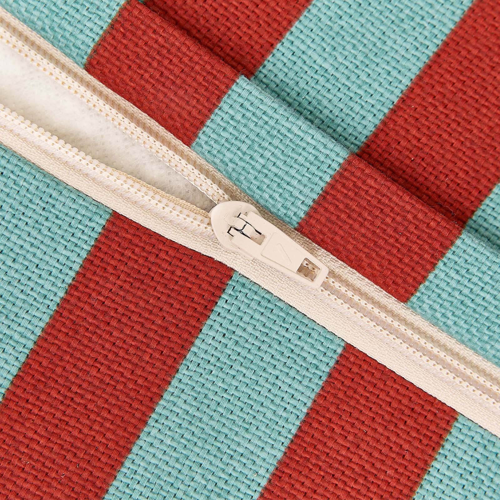 Long Beanbag Bliss - Red Teal Green Stripes
