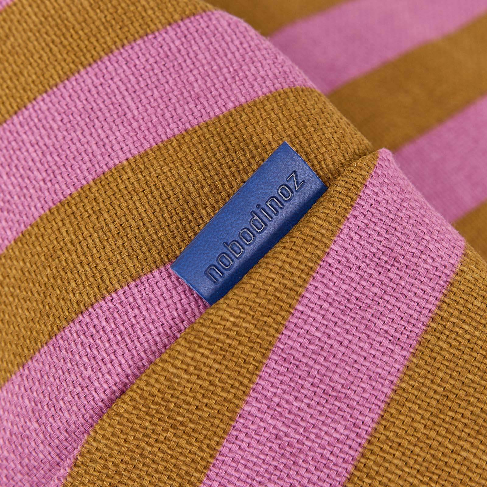 Long Beanbag Bliss - Pink Curry Stripes