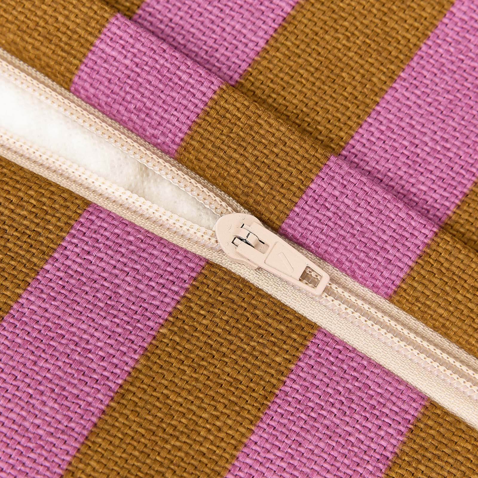 Long Beanbag Bliss - Pink Curry Stripes