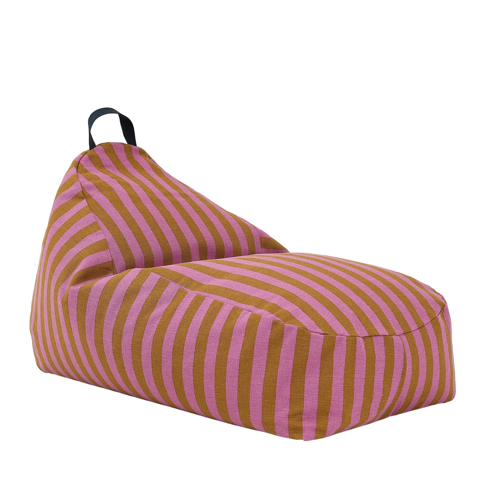 Long Beanbag Bliss - Pink Curry Stripes