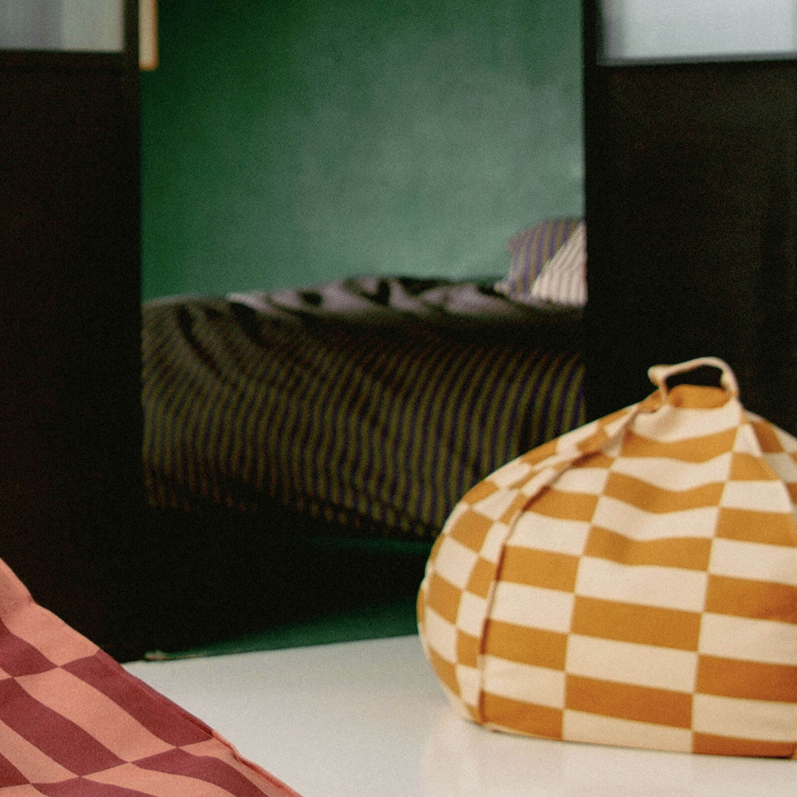 Round Beanbag Vibes - Mustard and Sand Tiles