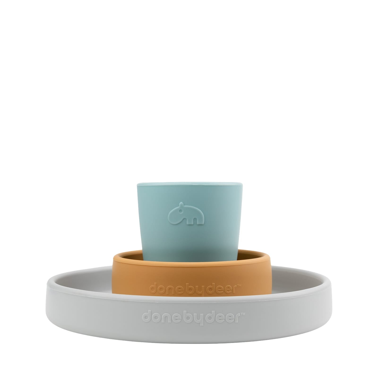 Silicone Dinner Set - Elphee Grey Mustard Blue