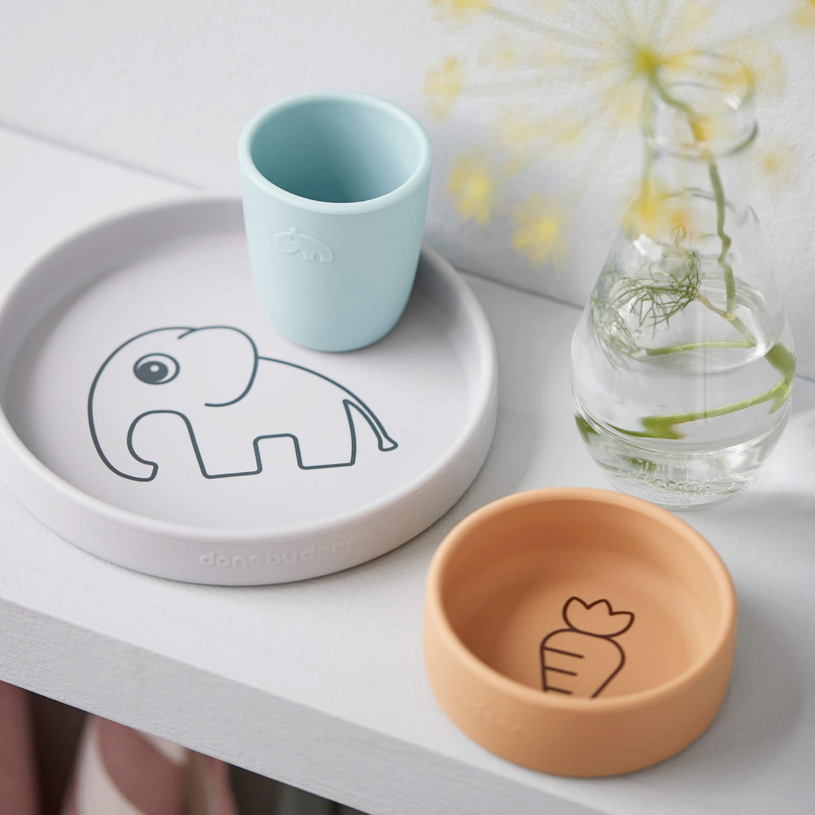 Silicone Dinner Set - Elphee Grey Mustard Blue
