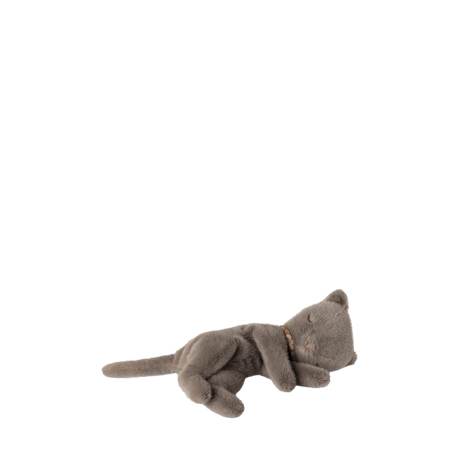 Sleeping Kitten Plush - Small - Grey