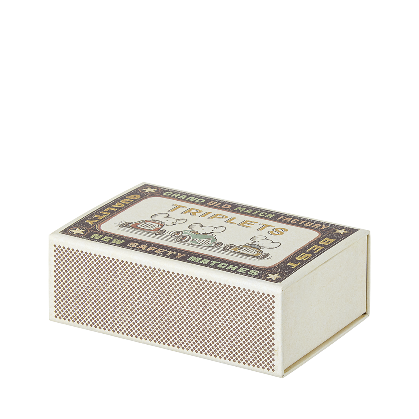 Triplets - Baby Mice In Matchbox - Striped