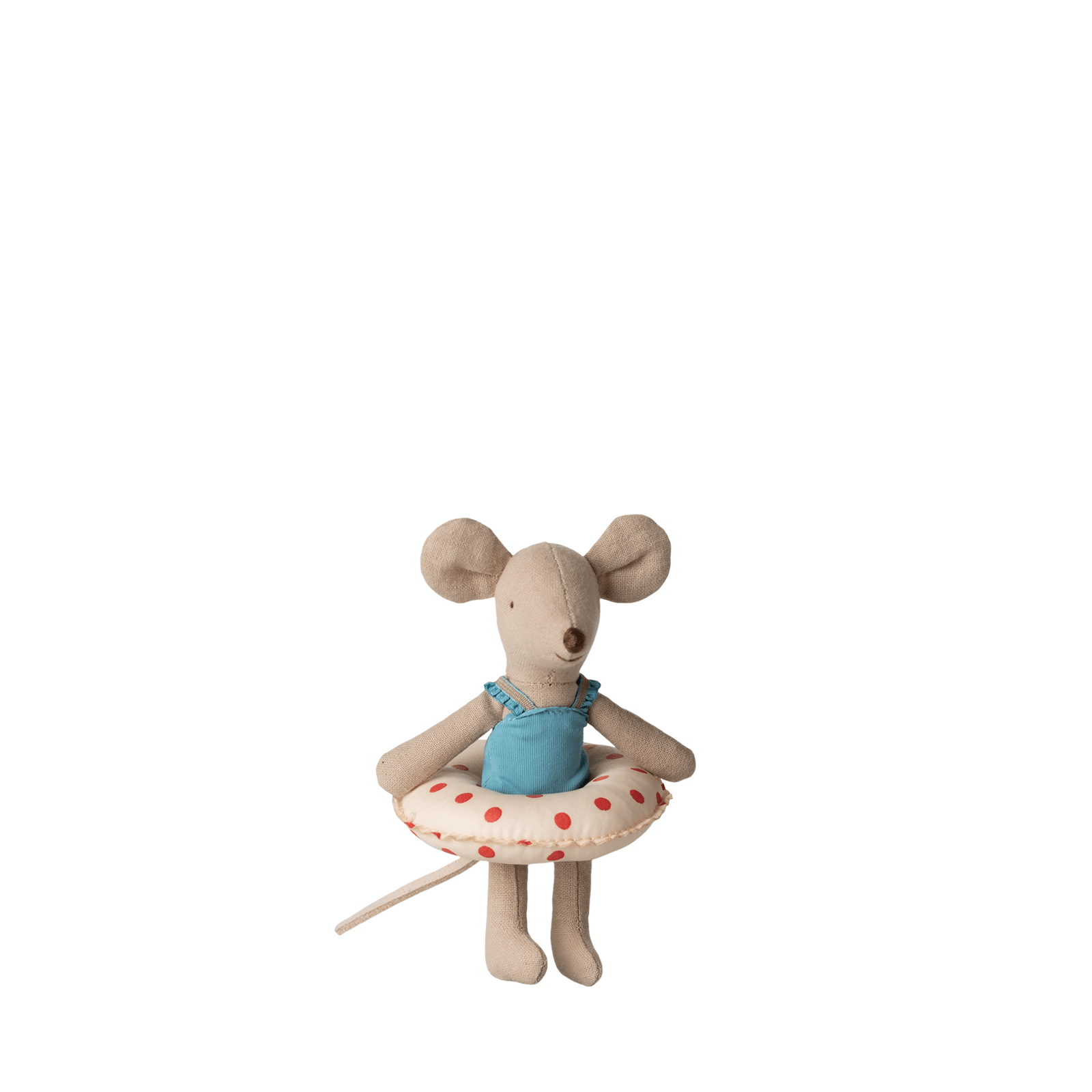 Beach Mouse With Float - Little Sister - Red Dots