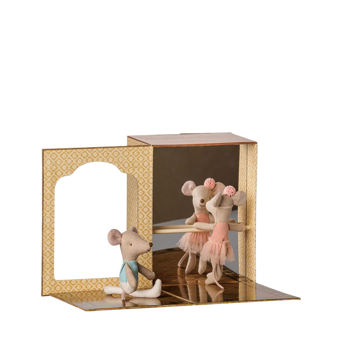 Ballet Mice In Dance Studio - Little Sister and Brother