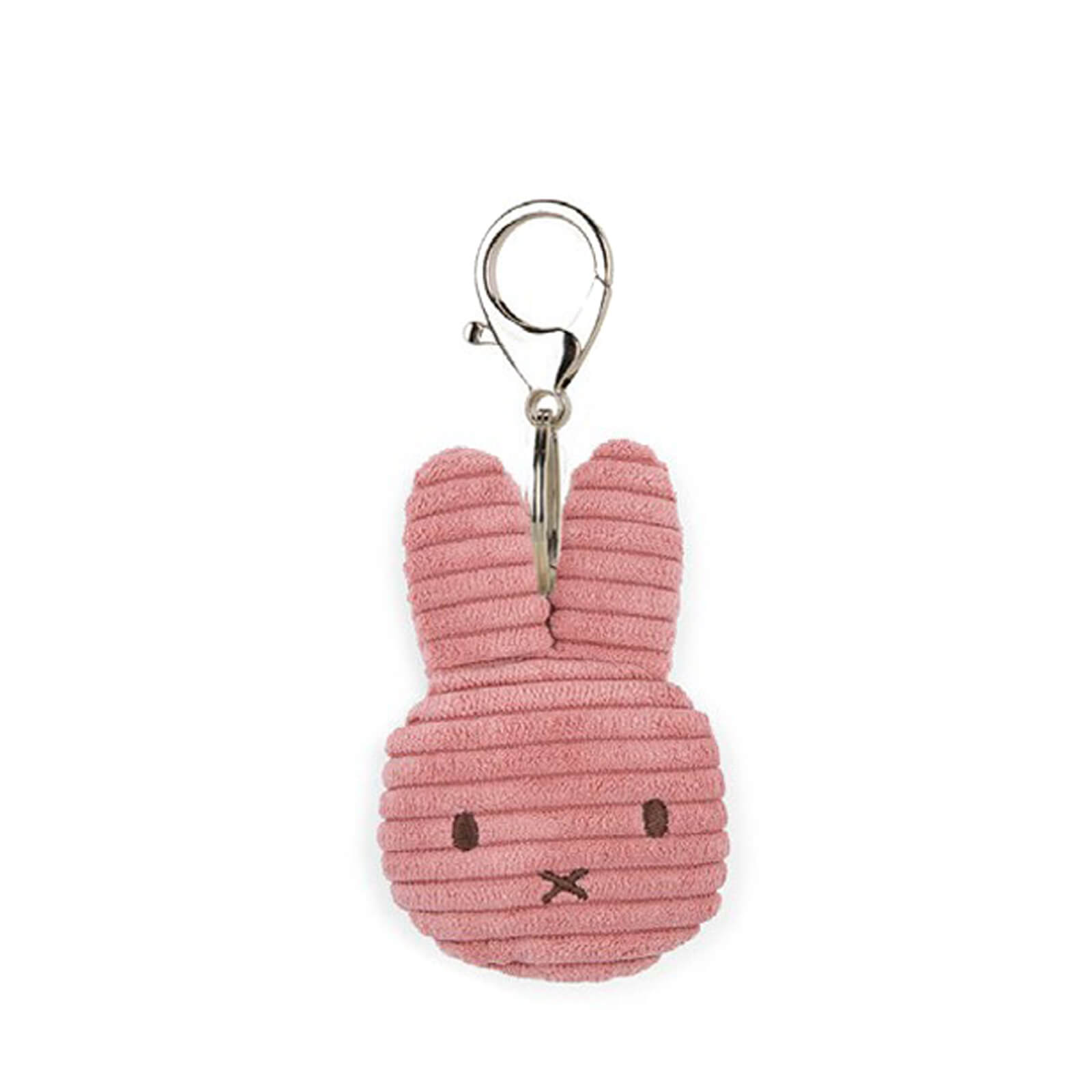Miffy Flat Corduroy Keychain 10cm Plush - Dusty Rose