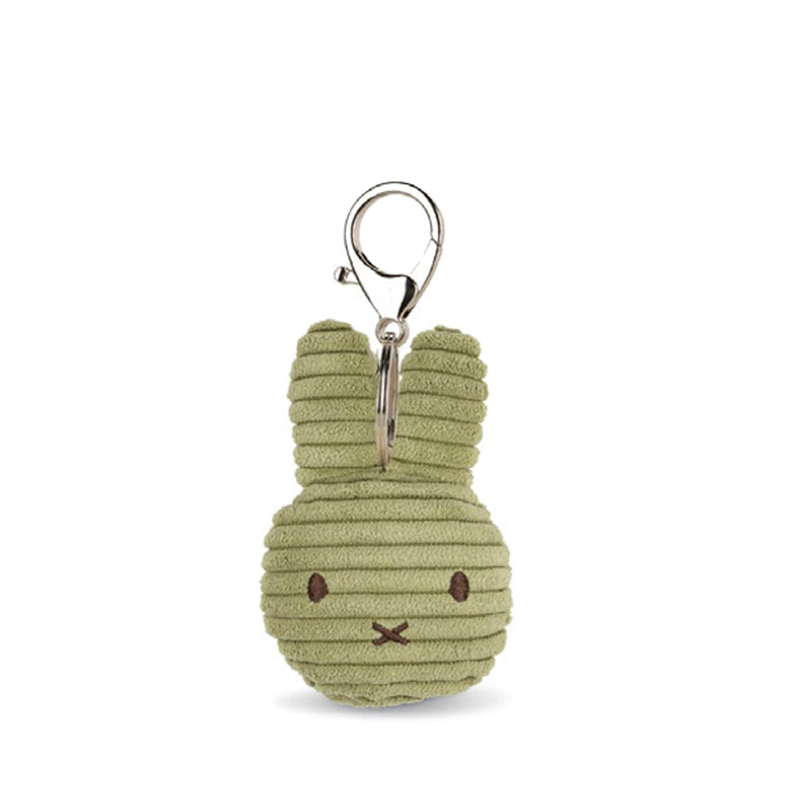 Miffy Flat Corduroy Keychain 10cm Plush - Olive Green