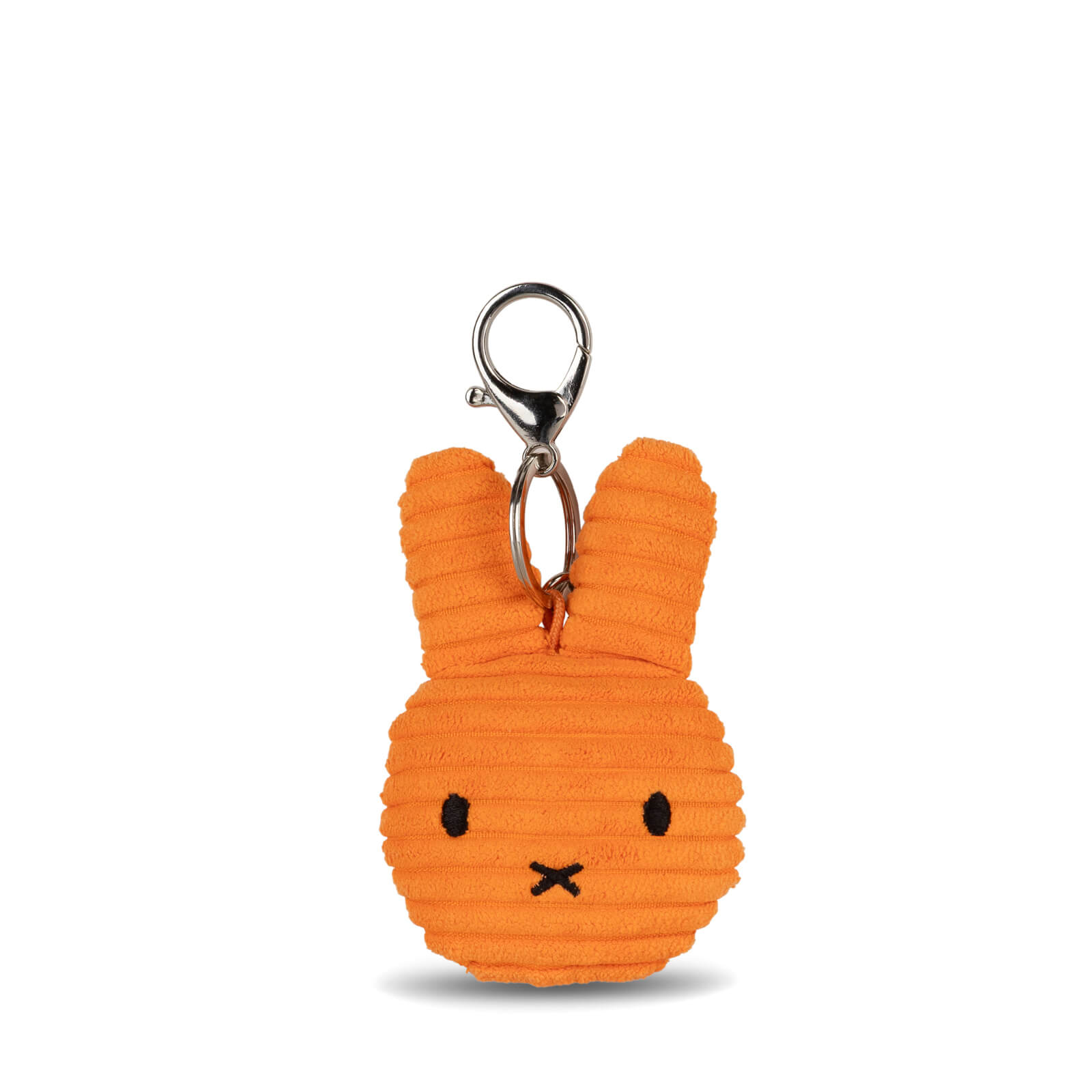 Miffy Flat Corduroy Keychain 10cm Plush - Orange