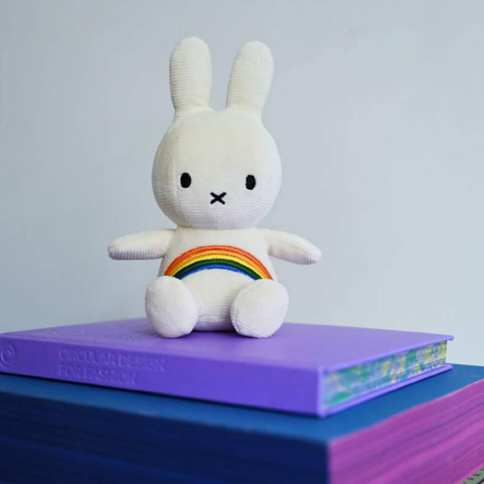 Miffy Corduroy 18cm Plush - Rainbow White