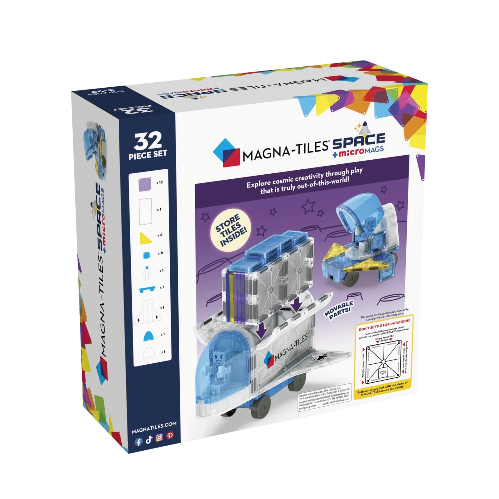 Space with microMAGS - 32 Piece Set