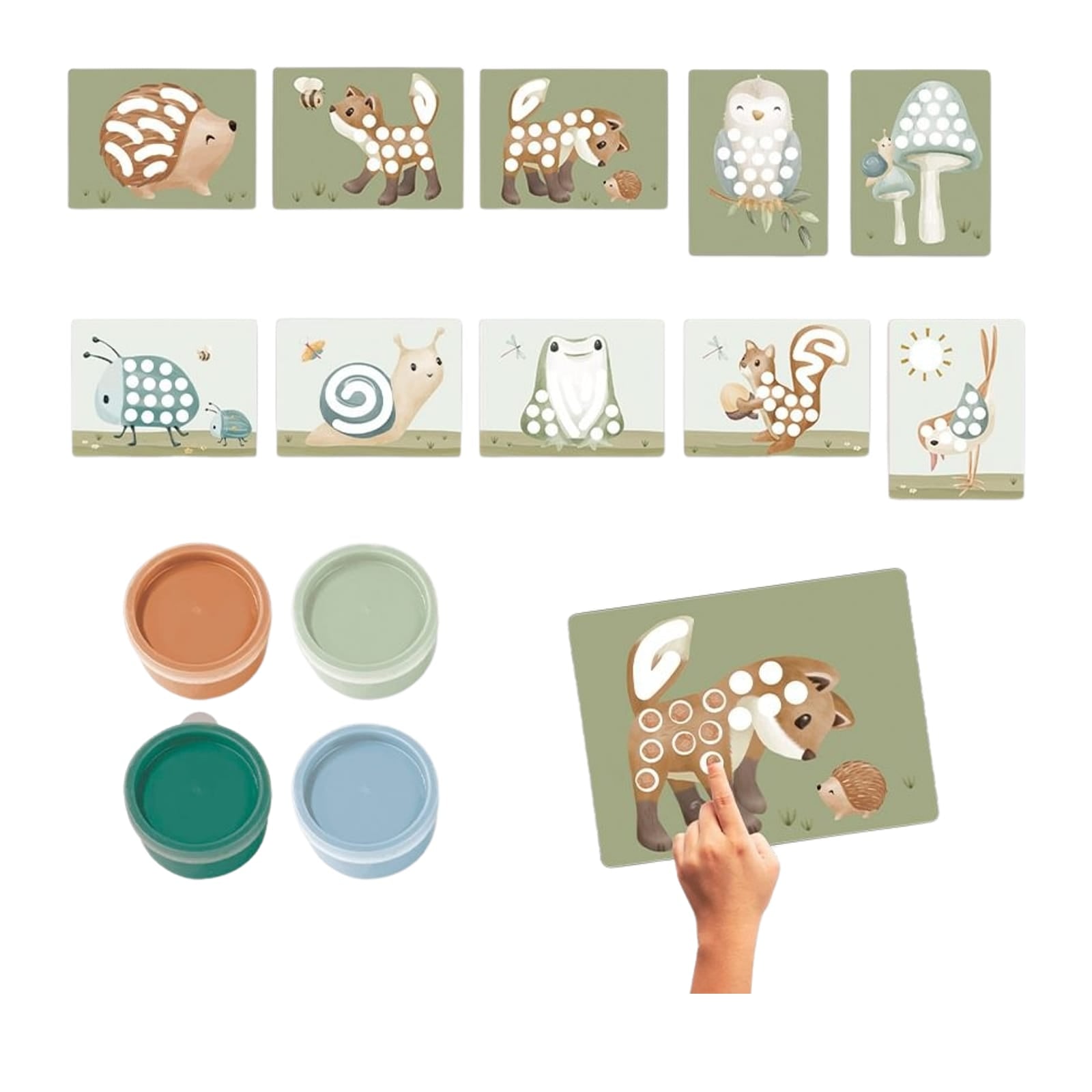 Finger Paint Set - Forest Friends
