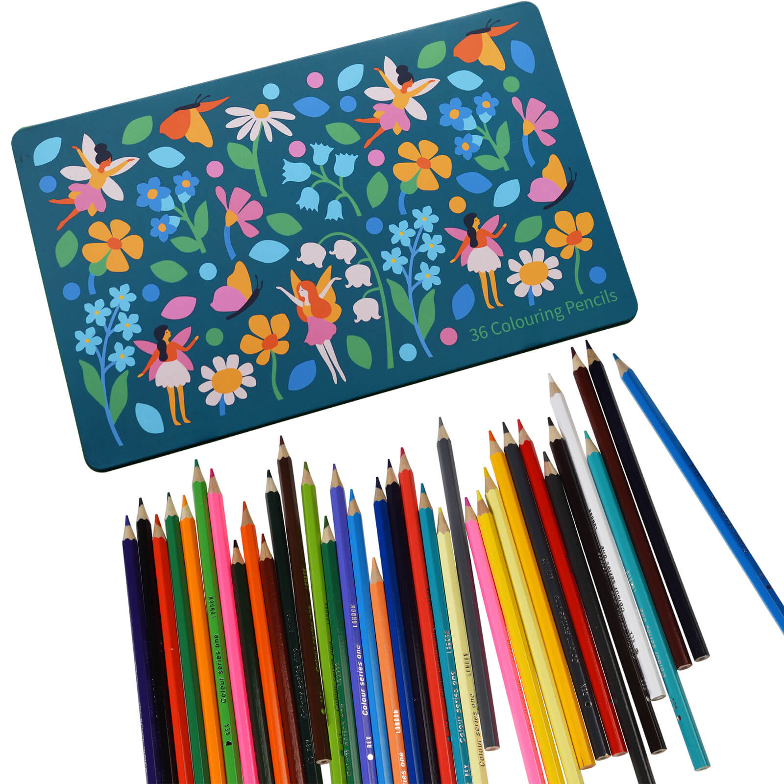 36 Colouring Pencils - Fairies In The Garden