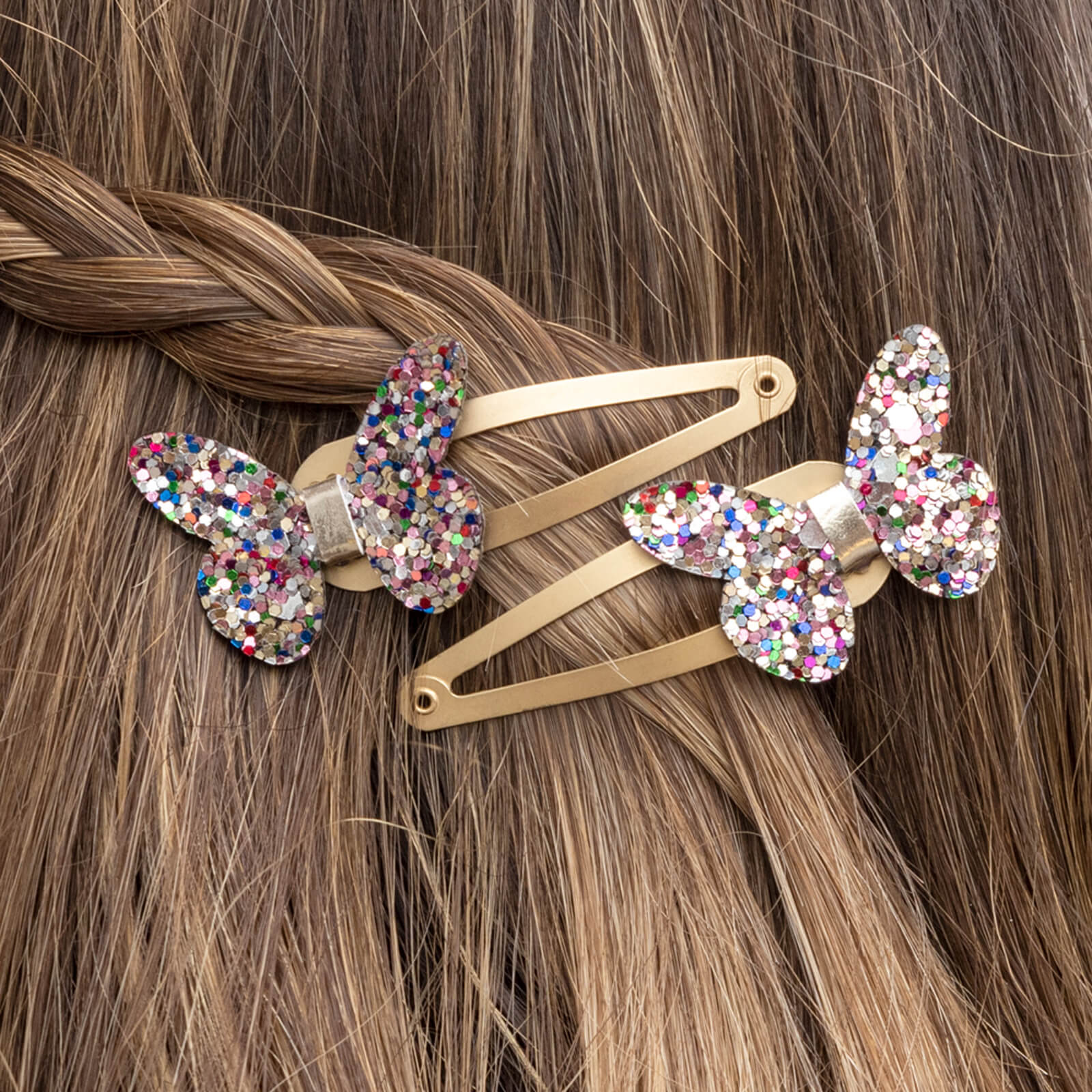 Glitter Butterfly Hair Clips - Fairies In The Garden