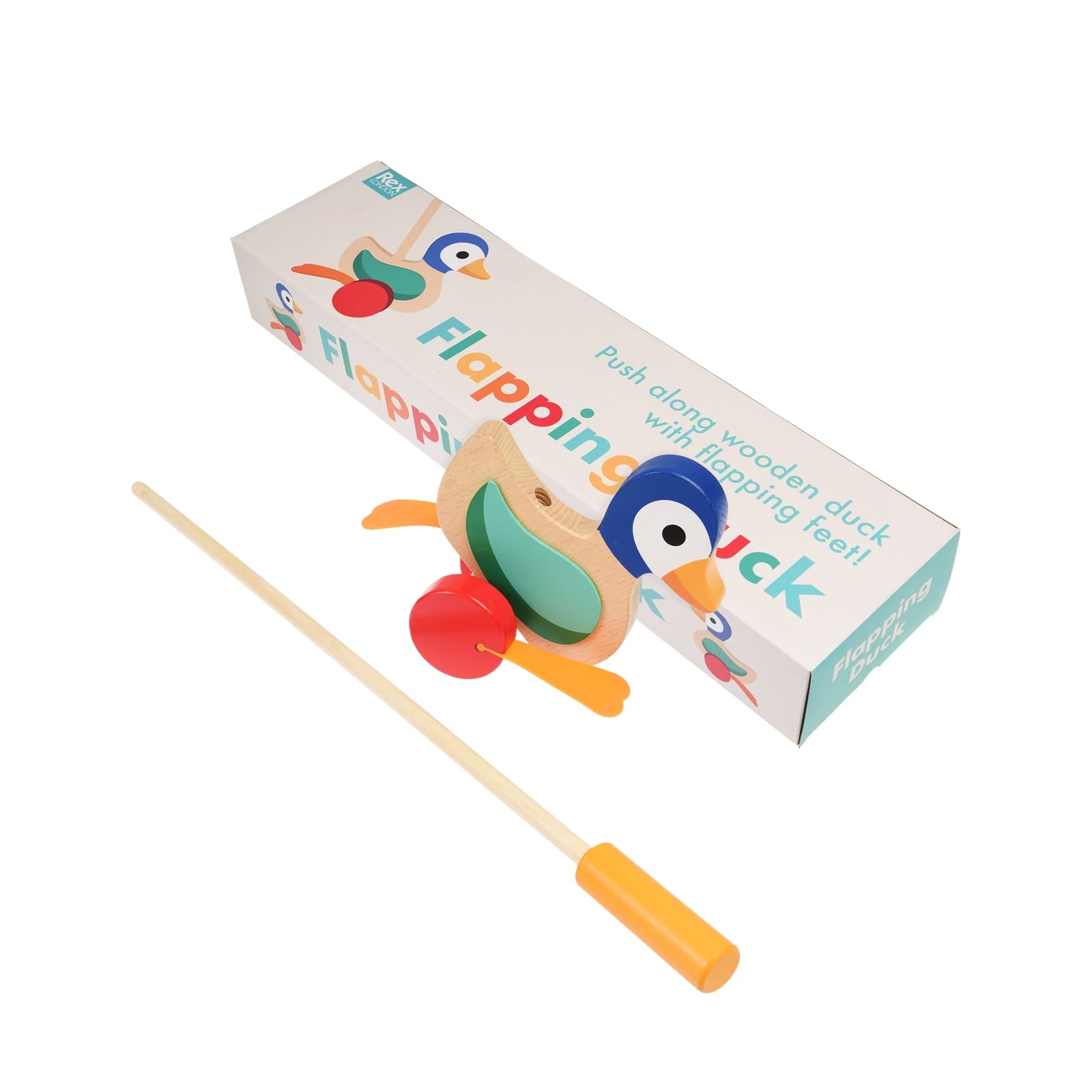 Wooden Push Along Flapping Duck