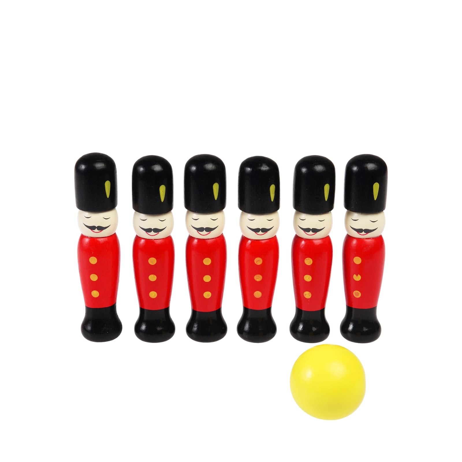 Wooden Bowling Skittles - 6 Soldiers